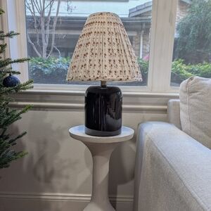 Magnolia Floral Taupe Blockprint Shade